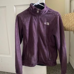 purple North Face jacket, size small